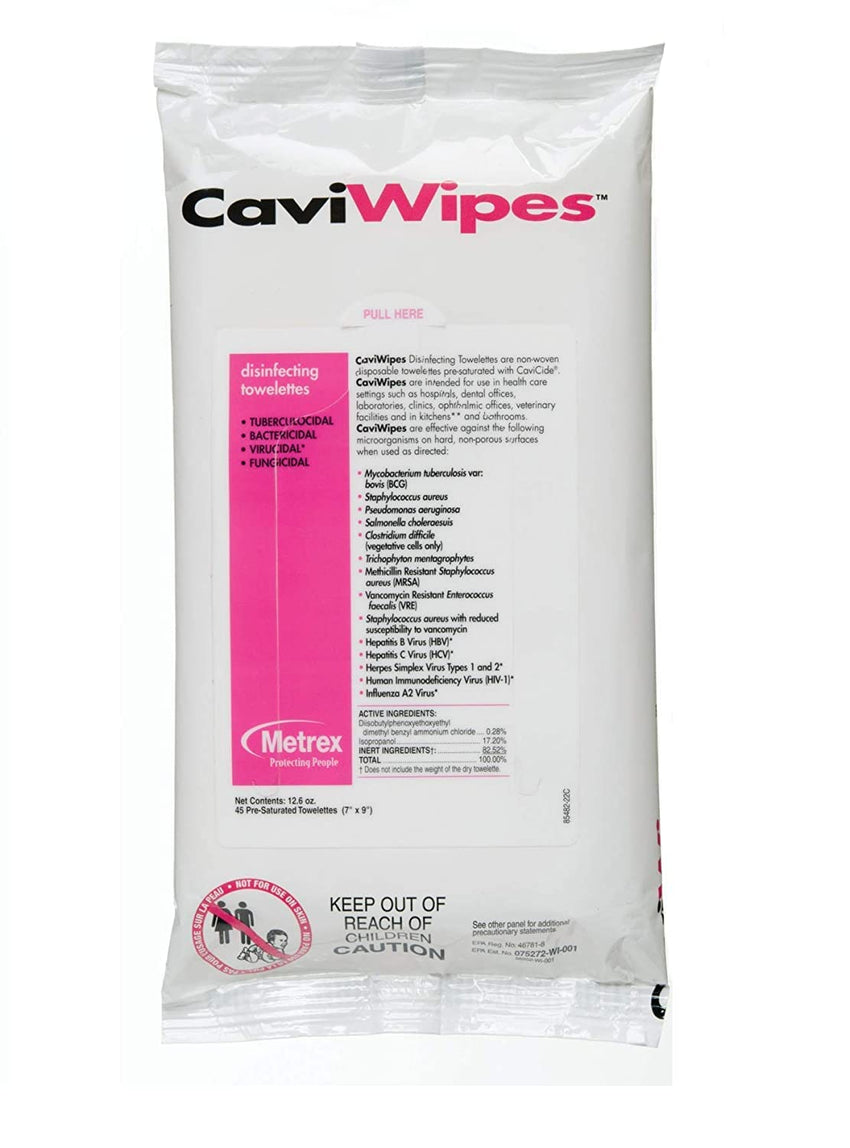 CaviWipes Bleach Disinfectant Wipe 7" x 9"
