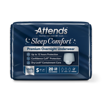 Attends Sleep Comfort Premium Overnight Underwear, Small