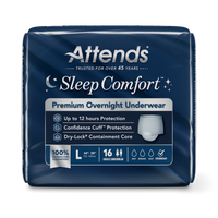 Attends Sleep Comfort Premium Overnight Underwear, Large