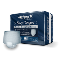 Attends Sleep Comfort Premium Overnight Underwear, Small
