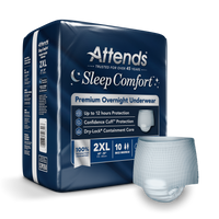 Attends Sleep Comfort Premium Overnight Underwear, 2XL