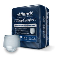 Attends Sleep Comfort Premium Overnight Underwear, 2XL