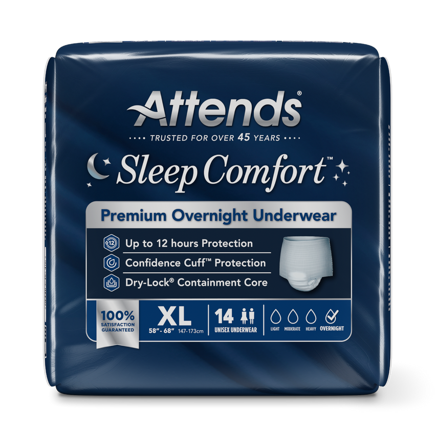 Attends Sleep Comfort Premium Overnight Underwear, X-Large