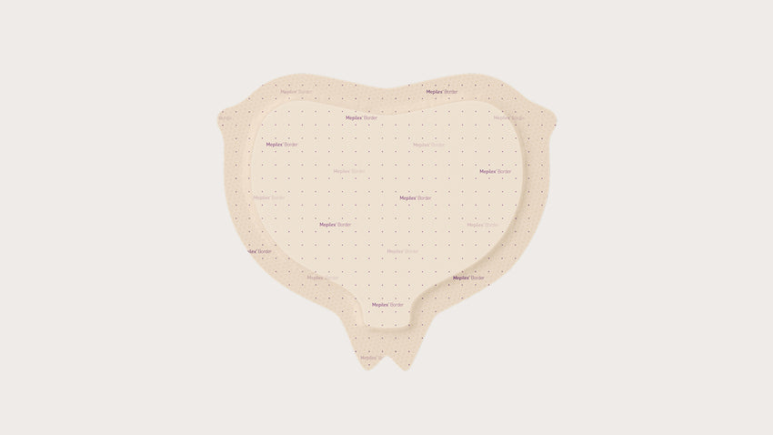 Mepilex Border Sacrum and Heel Foam Dressings 8.5" x 10"