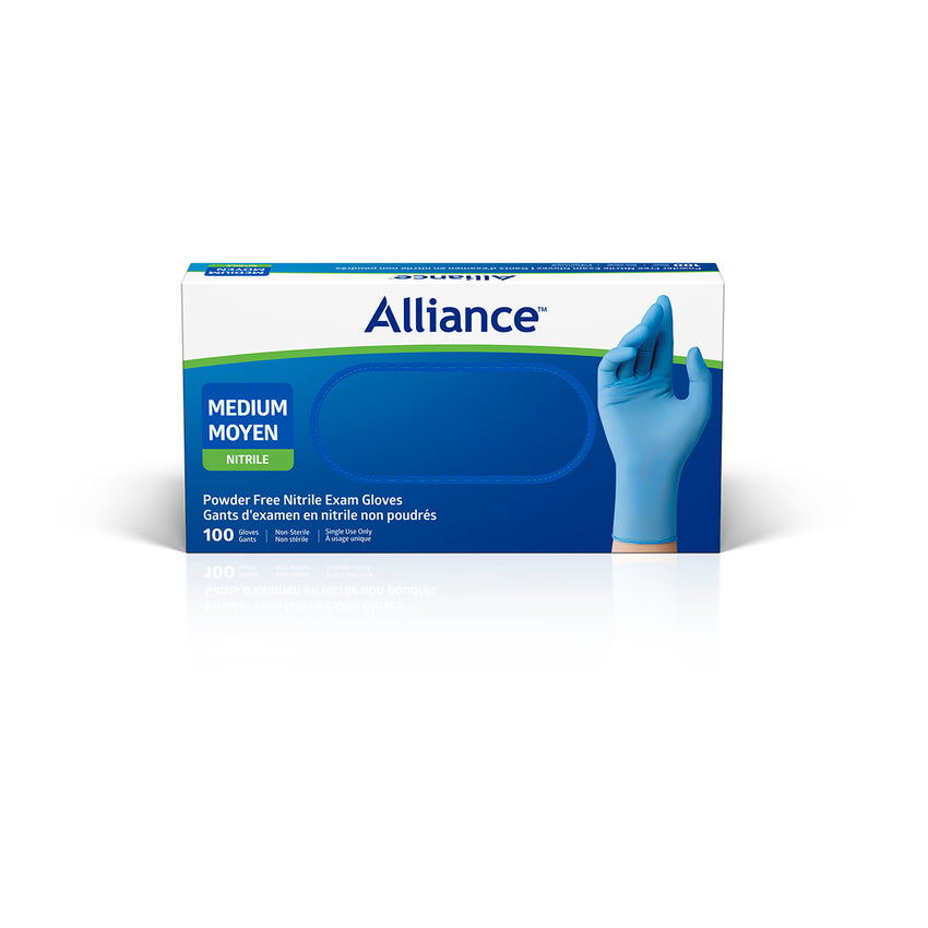 Alliance Powder-Free Nitrile Exam Glove Blue -  Medium