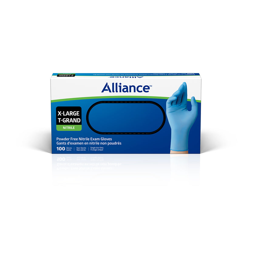 Alliance Powder-Free Nitrile Exam Glove Blue - Extra Large