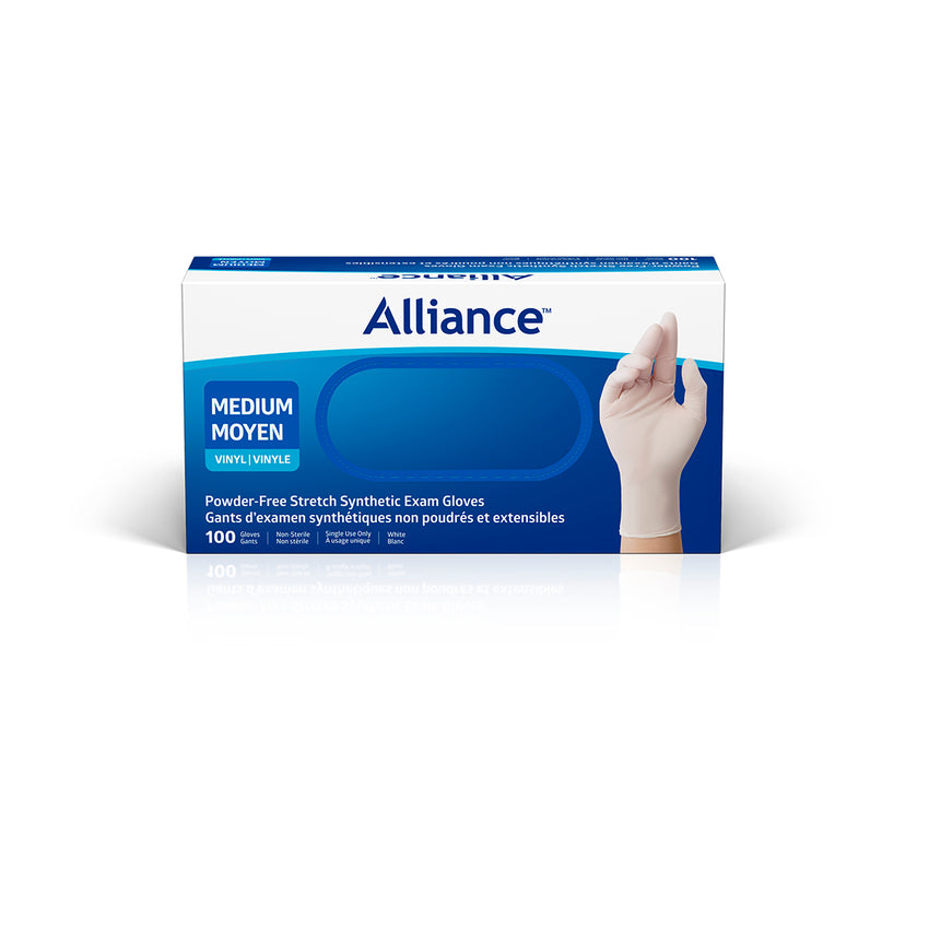 Alliance Powder-Free Synthetic Exam Glove White - M