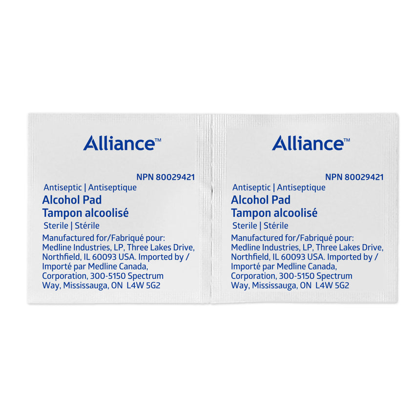 Alliance Sterile Alcohol Wipe Medium