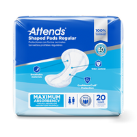 Attends Shaped Pads  Plus - Day Regular 24.5"