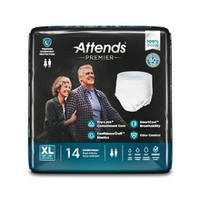 Attends Premier Premium Overnight Protection Briefs - XL 56" - 68"