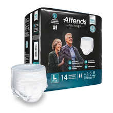 Attends Premier Premium Overnight Protection Briefs - L 44" - 58"