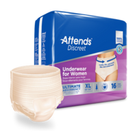 Attends Discreet Women's Incontinence Underwear - XL 58"-68"