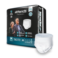 Attends Premier Premium Overnight Protection Briefs - M 36"- 44"