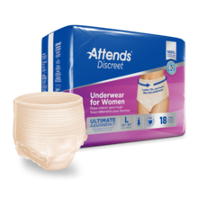 Attends Discreet Women's Incontinence Underwear - L 44"-58"