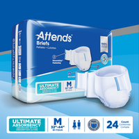 Attends Ultimate-Absorbency Briefs - M 32"-44"