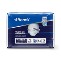 Attends Overnight Incontinence Underwear - M 34"-44"