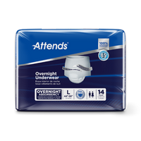 Attends Overnight Incontinence Underwear - L 44"-58"