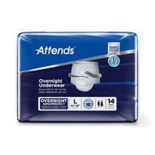 Attends Overnight Incontinence Underwear - L 44"-58"