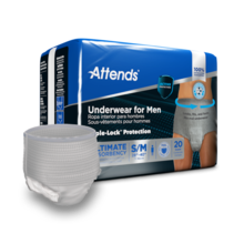 Attends Men's Incontinence Underwear - S/M 28"-40"