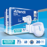 Attends Ultimate-Absorbency Briefs - XL 58"-63"