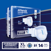 Attends Overnight Briefs - XL 58"-63"