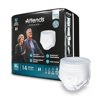 Attends Premier Premium Overnight Protection Briefs - XL 56" - 68"