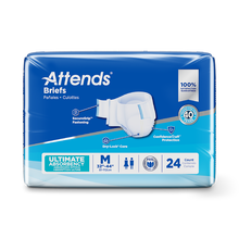 Attends Ultimate-Absorbency Briefs - M 32"-44"