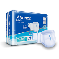 Attends Ultimate-Absorbency Briefs - M 32"-44"