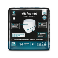 Attends Premier Premium Overnight Protection Briefs - XL 56" - 68"