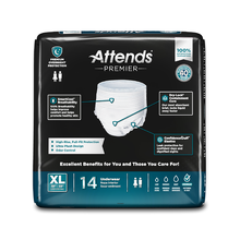 Attends Premier Premium Overnight Protection Briefs - XL 56" - 68"