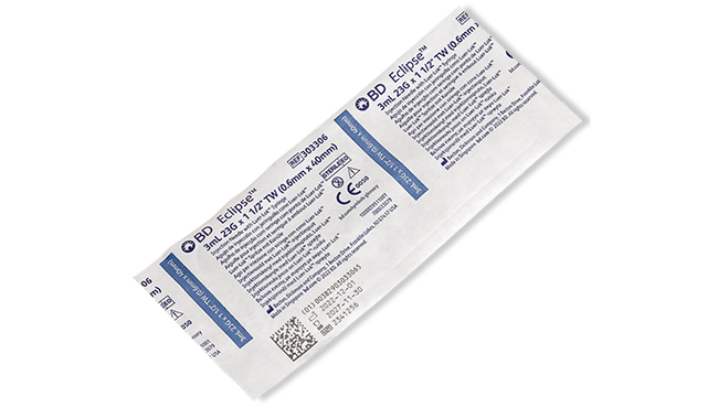 BD Eclipse Syringe with Safety Needle 3cc 23 G x 1-1/2"