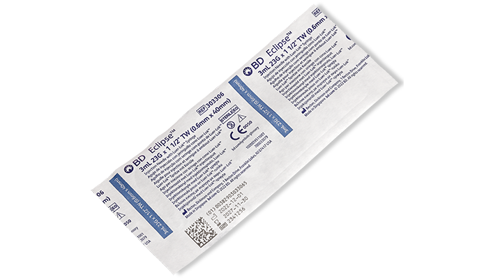 BD Eclipse Syringe with Safety Needle 3cc 23 G x 1-1/2"