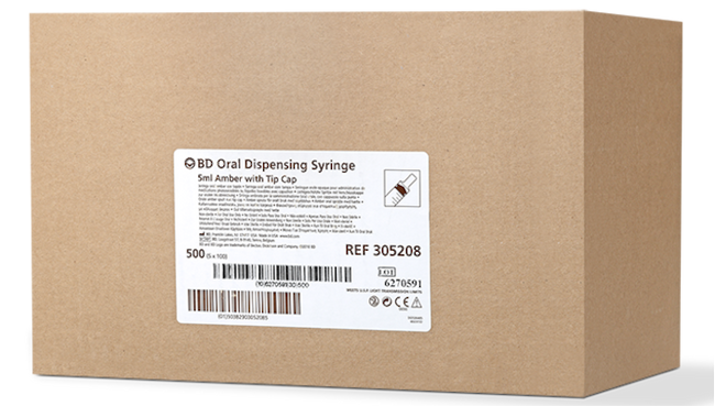 BD Oral Syringe mL Amber