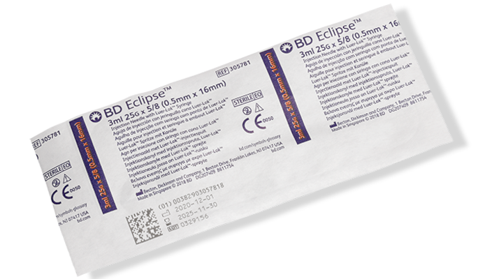 BD Eclipse Syringe with Safety Needle 3cc 25 G x 5/8"