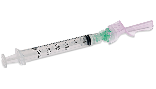 BD Eclipse Syringe with Safety Needle 3cc  21 G x 1-1/2"