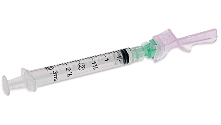 BD Eclipse Syringe with Safety Needle 3cc  21 G x 1-1/2"