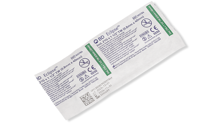 BD Eclipse Syringe with Safety Needle 3cc  21 G x 1-1/2"