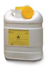 BD Chemotherapy Single-Piece Sharps Container 6.6L Red Plug cap