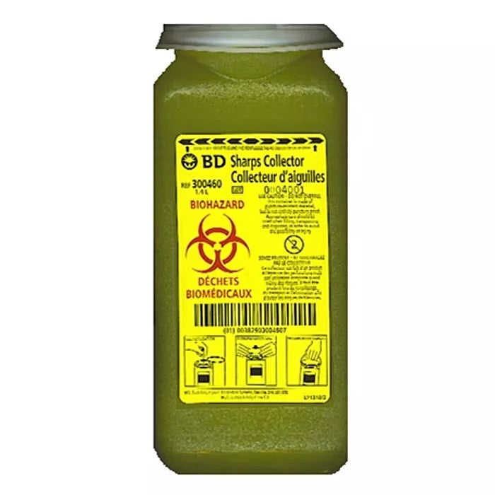BD Single-Piece Sharps Container 1.4L Yellow