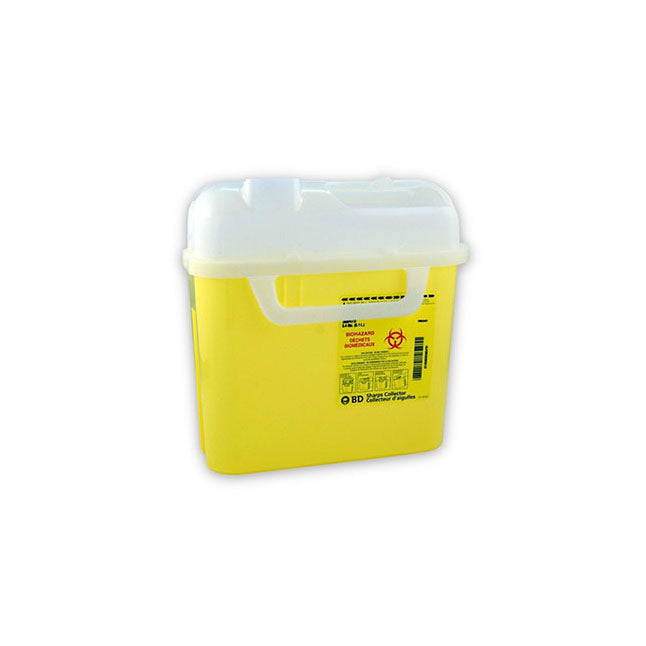 BD Point-of-Use Sharps Container 5.1L Yellow Side entry