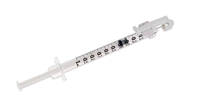 BD Safety-Glide Syringe with Safety Needle 1cc 27 G x 3/8"