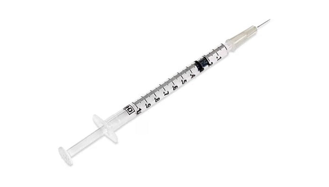 BD Syringe with Standard Hypodermic Needle 1cc 27 G x 3/8" Intradermal Bevel