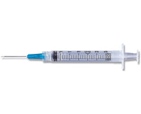 BD Syringe with attached Blunt Fill Needle 5cc 18 G x 1.5"