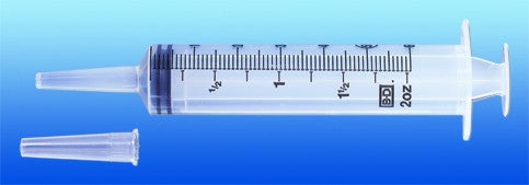 BD Syringe Only Sterile 50cc Catheter Tip, with tip shield
