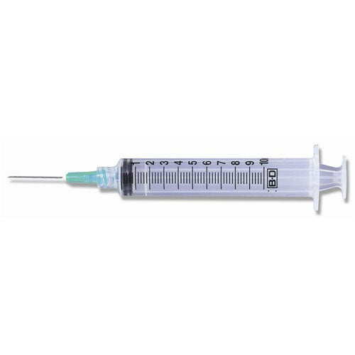 BD Syringe with Attached Needle 10cc 21 G x 1.5"  Luer-Lock