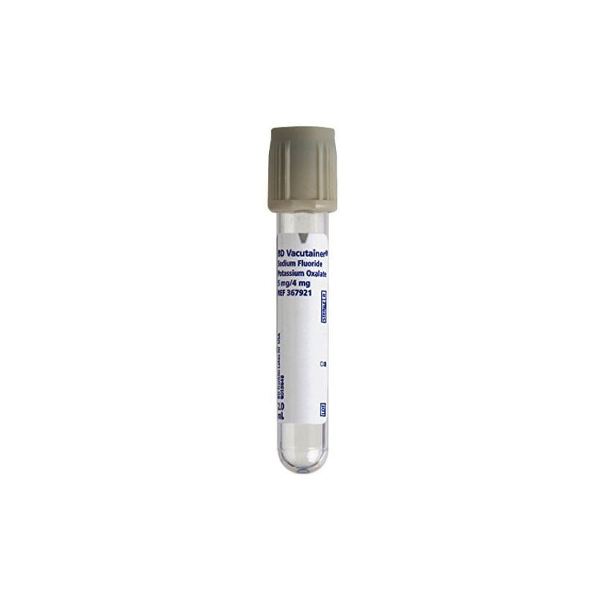 BD Vacutainer Fluoride Tube with Hemogard Closure 2mL 13 x 75 mm Plastic Tube