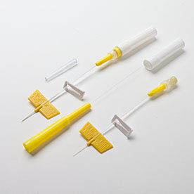 BD Saf-T-Intima Closed IV Catheter System 24G x 0.75" Yellow PRN Adapter
