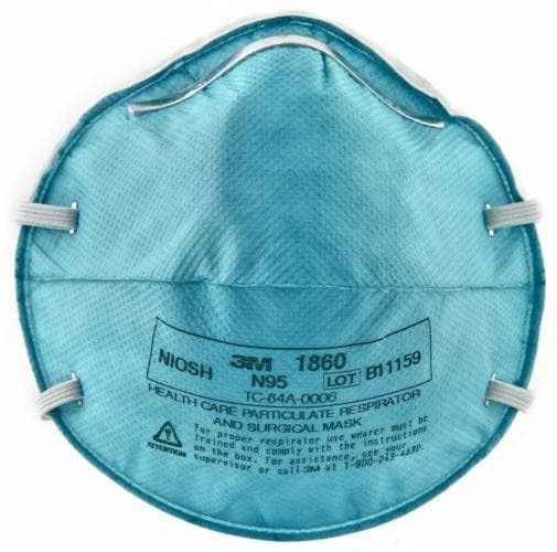 3M Molded N95 Particulate Respirator Surgical Mask Fluid Resistant Regular Size