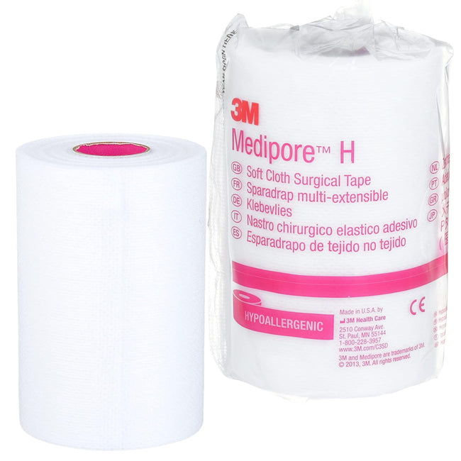 3M Medipore Soft Cloth Tape; 4" x 10 yd.