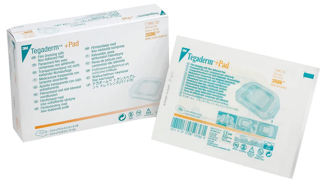 3M Tegaderm + Pad Transparent Dressing with Absorbent Pad 3.5" x 4"